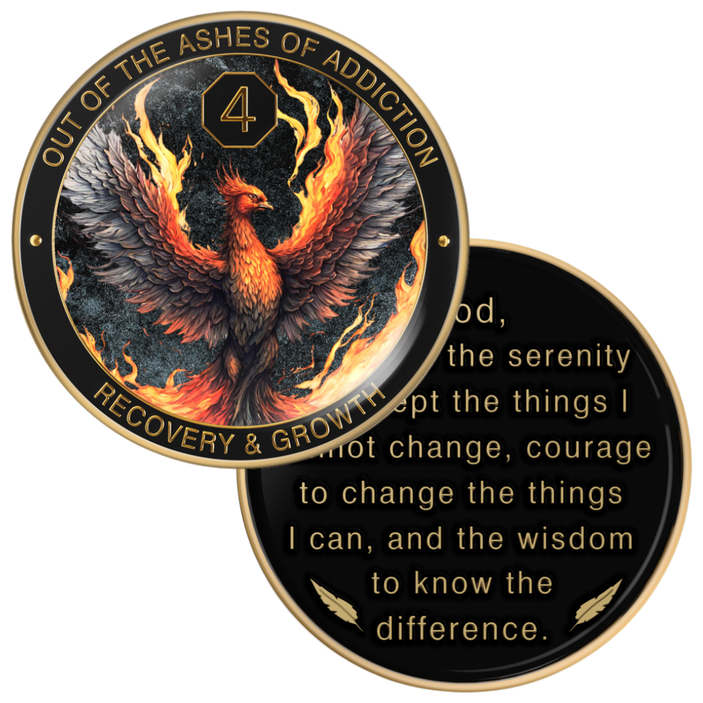 Phoenix Sobriety Affirmation Coin Gift Set