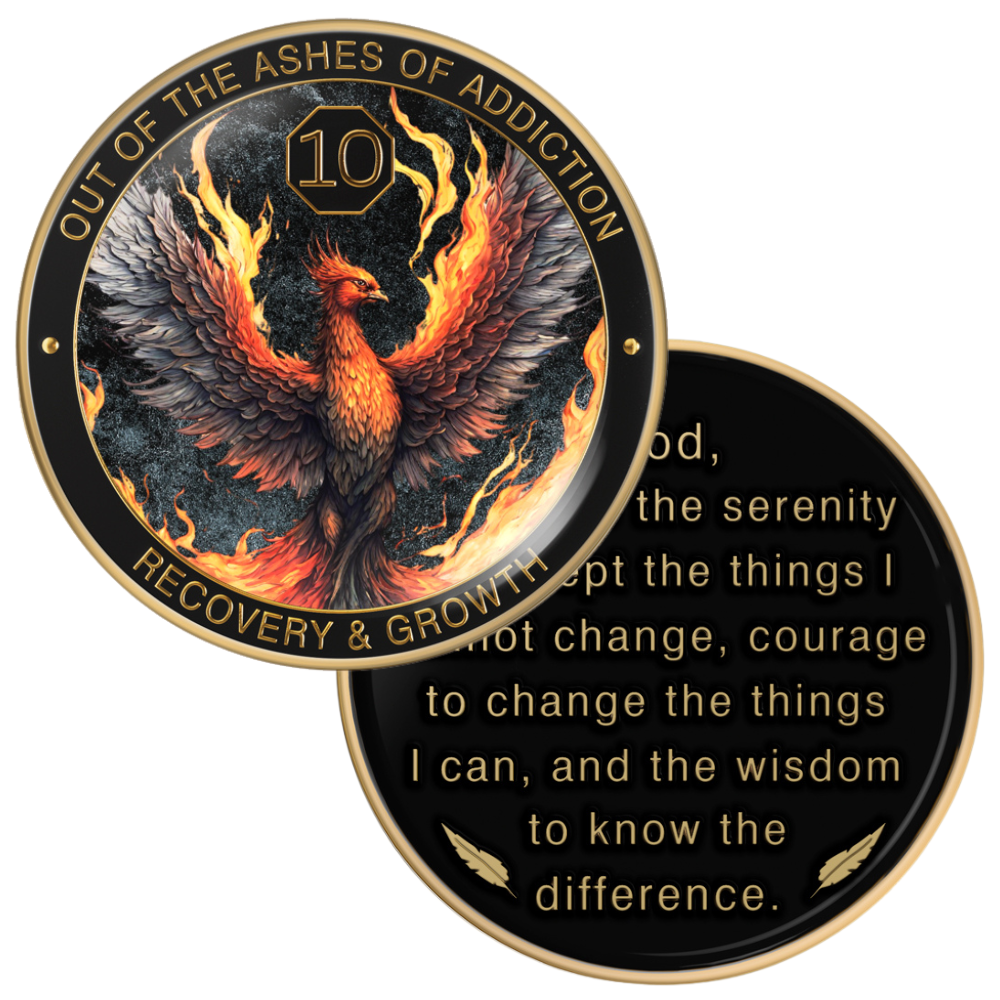 Phoenix Sobriety Affirmation Coin Gift Set