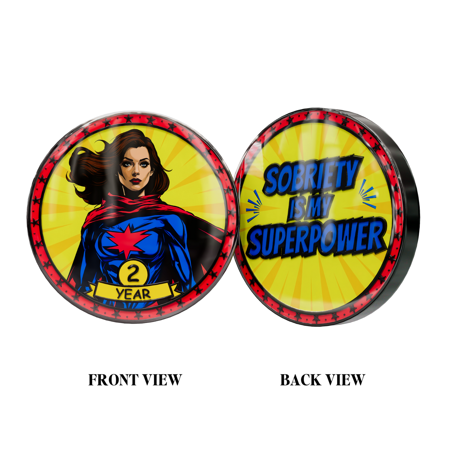 Superpower Recovery Affirmation Coin