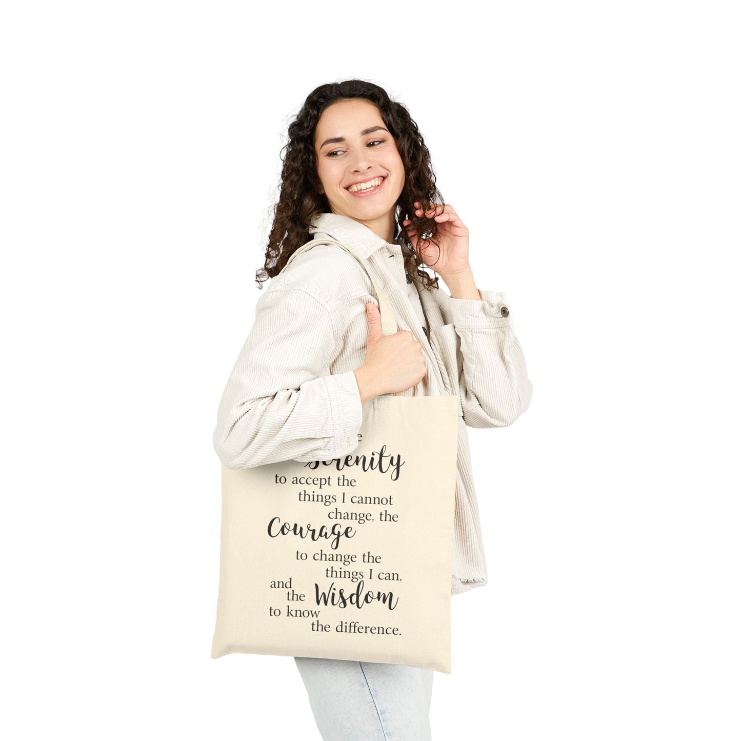 Serenity Prayer - Cotton Canvas Tote Bag