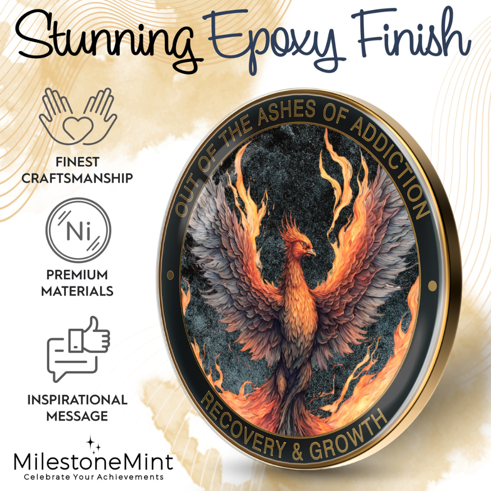 Phoenix Sobriety Affirmation Coin Gift Set