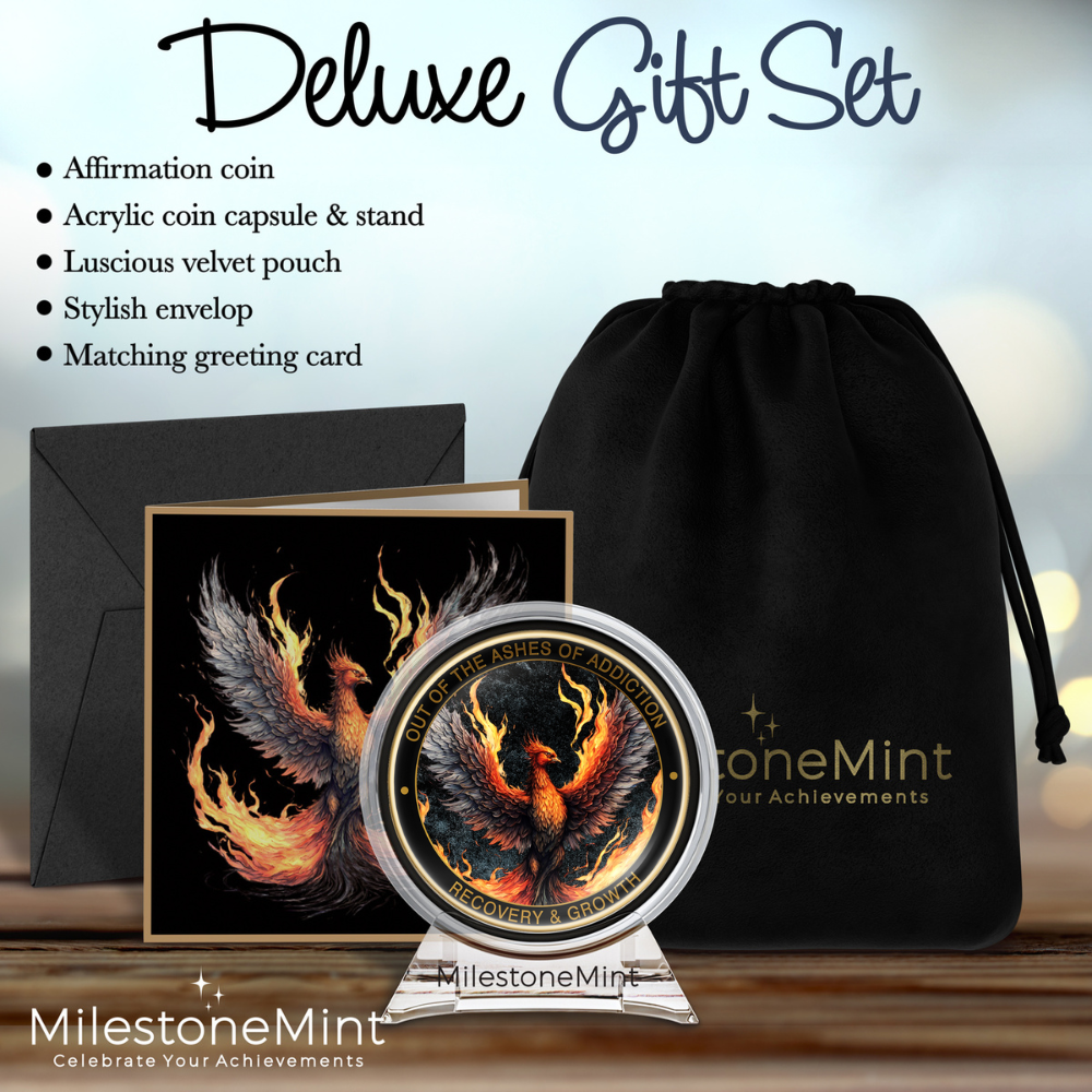 Phoenix Sobriety Affirmation Coin Gift Set