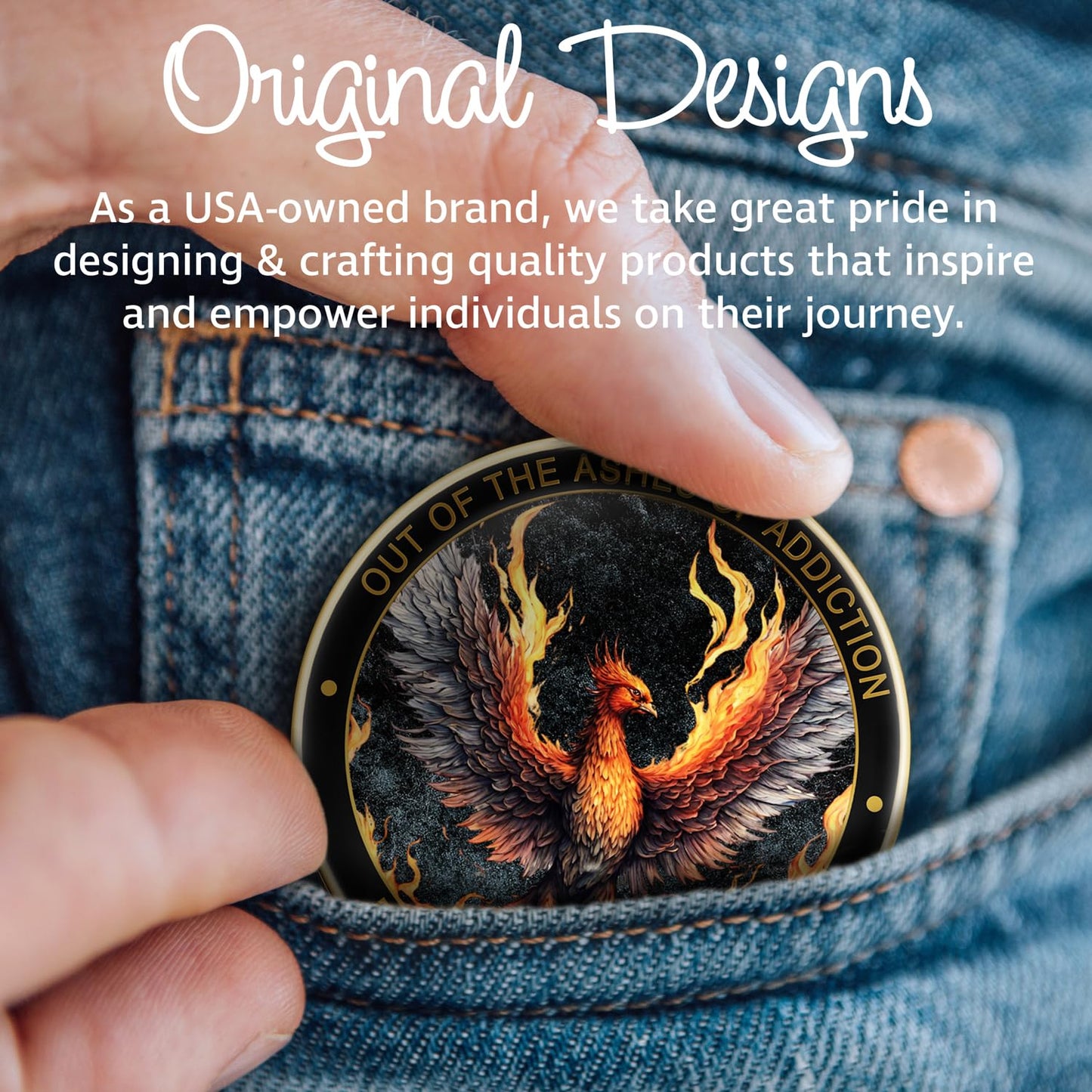 Phoenix Sobriety Affirmation Coin Gift Set
