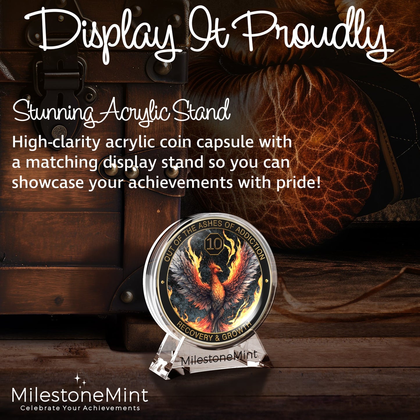 Phoenix Sobriety Affirmation Coin Gift Set