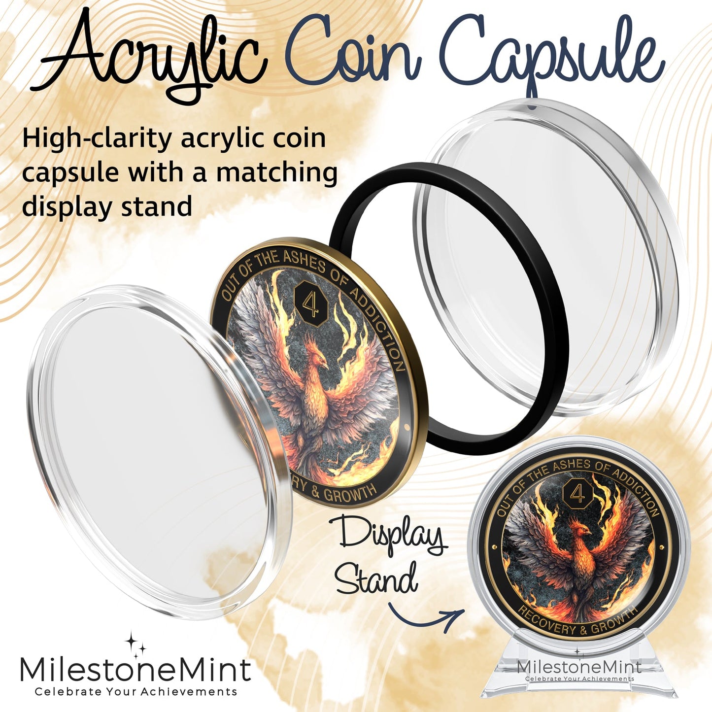Phoenix Sobriety Affirmation Coin Gift Set