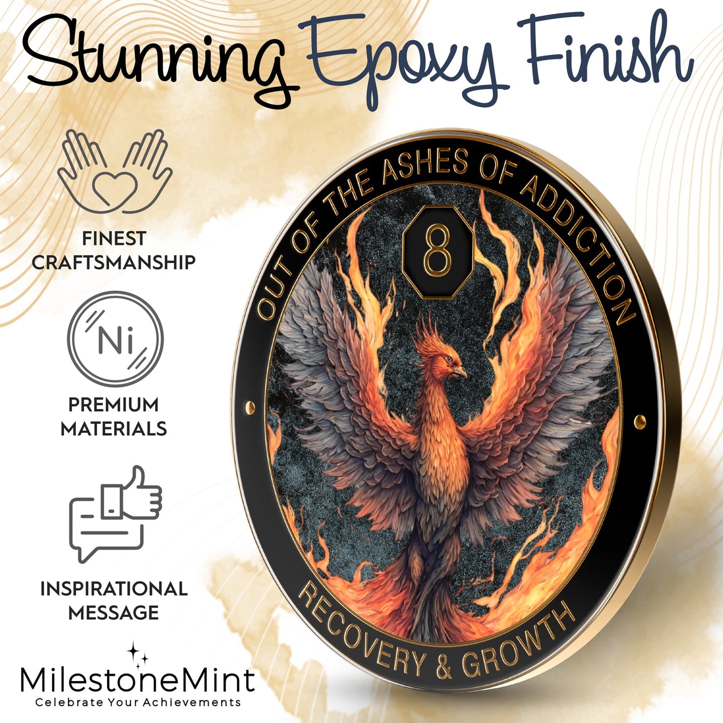 Phoenix Sobriety Affirmation Coin Gift Set