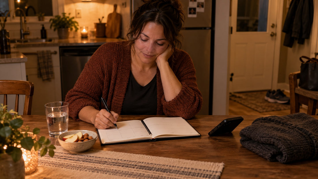 woman writing in a notebook