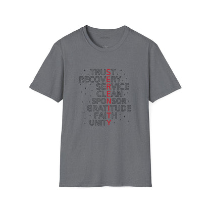 Unisex Softstyle T-Shirt - Trust, Recovery, Service, Unity