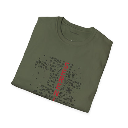 Unisex Softstyle T-Shirt - Trust, Recovery, Service, Unity
