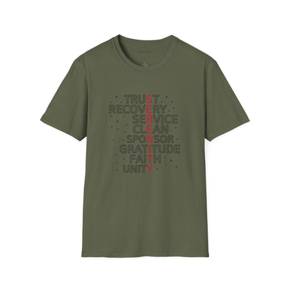 Unisex Softstyle T-Shirt - Trust, Recovery, Service, Unity