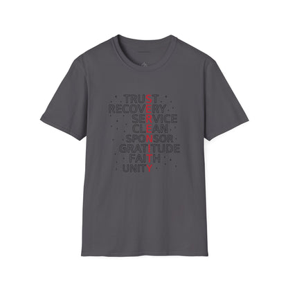 Unisex Softstyle T-Shirt - Trust, Recovery, Service, Unity