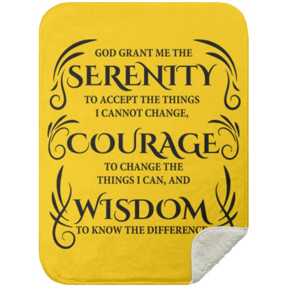 Serenity Prayer Throw 30x40 (Light Colors) | Inspiring Sobriety